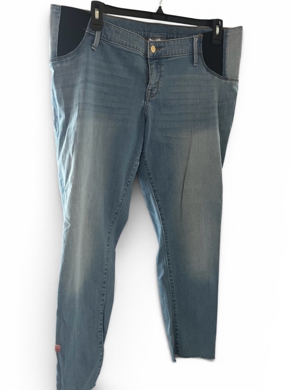 Light Blue Women’s Stretch Maternity Jeggings with Side Panels